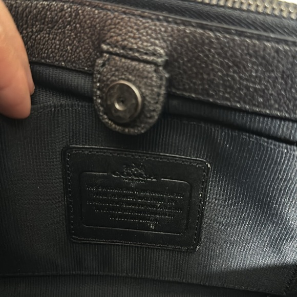 COACH MINI TURNLOCK BOROUGH BAG W/WOVEN CHAIN IN METALLIC LEATHER CROSSBODY - Picture 13 of 13